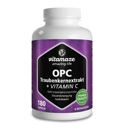 OPC TRAUBENKERNEXTRAKT hochdosiert+Vitamin C Kaps. 180 St