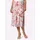 Lady A-Linien-Rock Damen Floral Hellgrau/Koralle 48
