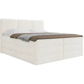 Roller Boxspringbett - weiß - H2/H3 - inklusive Topper - 160x200 cm
