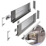 Gtv Schubladensystem AXIS PRO 400 x 167 mm 1-tlg. Anthrazit/Rauchglas