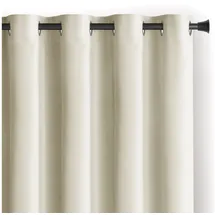 AmeliaHome Set Vorhang H 245 x B 140 cm mit Raffhalter 54 x 10 cm Velvet Optik Creme 1 St. Ösenschal Samt Halbverdunkelungsvorhang Fensterdekoration Dekoschal Dekorvorhang