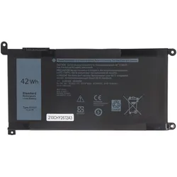 AccuCell Akku passend für Dell ChromeBook 3180, Li-Polymer, 11,4V, 3684mAh, 42Wh