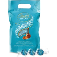 Lindt LINDOR Salted Caramel | ca. 80 Schokoladen Kugeln Milch-Schokolade mit einer Füllung aus Salz-Karamell | Großpackung, Pralinen-Geschenk, 1kg
