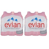 12x Evian Natürliches Mineralwasser,Wenig Natrium,PET-Einwegflasche 1Lt