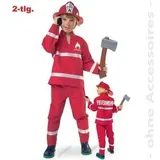 Fries 21275 Feuerwehrmann rot, Oberteil + Hose, Größe 116