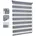 Doppelrollo Bohren Doppelrollo 100 cm breit Duo Rollo Jalousie Sonnenschutz 100x210cm Grau