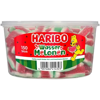 Haribo Wassermelonen Fruchtgummi mit Schaumzucker 150 Stk Melone in Dose 1,05 kg