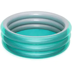 Lay-Z-Spa Bestway Grosses 3-Ring-Planschbecken Metallic, Aufblasbarer Pool, 697