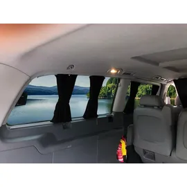 BREMER SITZBEZÜGE Gardinen Set 702 für Mercedes Vito Viano W639 Schwarz