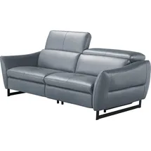 Egoitaliano "Dafne, elegantes Designsofa mit hohem Sitzkomfort", wahlw. mit elektrischer Relaxfunktion, Kopfteile manuell verstellbar blau