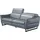 Egoitaliano "Dafne, elegantes Designsofa mit hohem Sitzkomfort", wahlw. mit elektrischer Relaxfunktion, Kopfteile manuell verstellbar blau