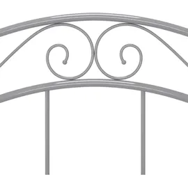 vidaXL Bett Grau Metall 100x200 cm