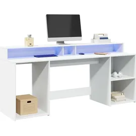 vidaXL Schreibtisch Gamingtisch Weiß