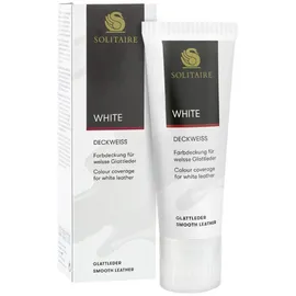 Solitaire White, Deckweiß, für weißes Glattleder, 75ml