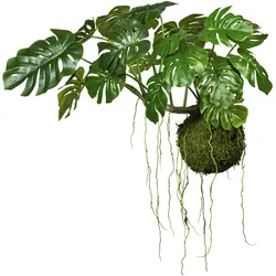 Kunstpflanze CREATIV GREEN "Splitphilodendron", grün, B:120cm H:80cm, Kunststoff, Kunstpflanzen