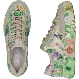 Rieker Plateausneaker Damen Goldfarben/Grün 42