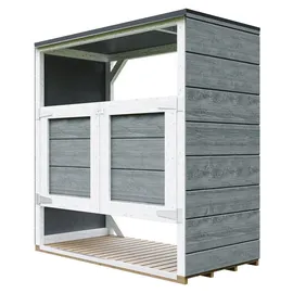 TIMBELA Mülltonnenbox M980A 153 x 159 cm grau