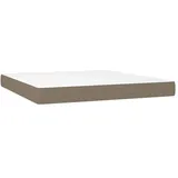 vidaXL Taschenfederkernmatratze Stoff 160 x 200 cm taupe