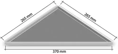 Befliesbare Duschablage nachrüstbar, dreieckig, Art.-Nr. 12690