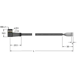 Turck Aktuator- u. Sensorleitung PKW4M-3/TXL
