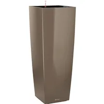 LECHUZA Cubico Alto Komplettset 40 x 40 x 105 cm taupe hochglanz