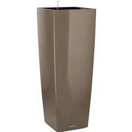 LECHUZA Cubico Alto Komplettset 40 x 40 x 105 cm taupe hochglanz
