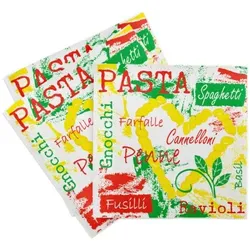 Sovie HOME Serviette Pasta aus Linclass® Airlaid 40 x 40 cm, 12 Stück - Italienisch essen Pasta
