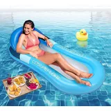 Aufblasbare Wasserhängematte, Luftmatratze Pool Hängematte mit Mesh Tragbare Auf