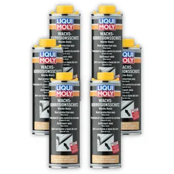 6x 1L LIQUI MOLY 6104 Korrosionsschutz Konservierungswachs braun/transparent