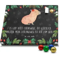 Mr. & Mrs. Panda Schoko Adventskalender Capybara Blume - Schwarz - Geschenk, Gute Laune, Tiermotive, Tiere, lustige Sprüche, Schokoladen Adventska... - Schwarz