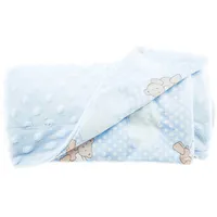 Almina Babydecke Doppellagig 75cm x 100cm mit Bärenengel und