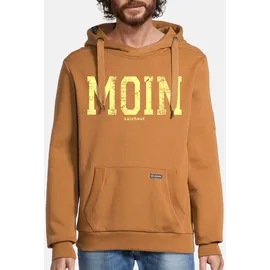 salzhaut Hoodie Heff - Moin Muster Braun/Gelb L