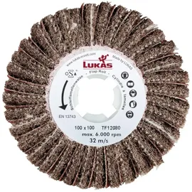 Lukas-Erzett Lammellenbürste Fächerschleifer 100 x 100 mm Körnung 80