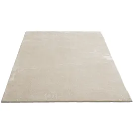 The CarPET Teppich THE CARPET "kuschelig & Super Soft, Anti-Rutsch Unterseite", beige, B:60cm H:16mm L:110cm, Polyester, Teppiche, Teppich, Waschbar bis 30 Grad, Felloptik, Wohnzimmer Teppich, Kundenliebling