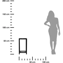 Esschert Design Kaminholzregal 30 x 24 x 60 cm schwarz