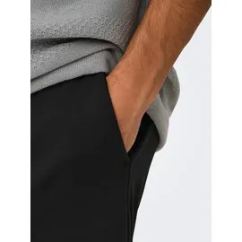 Only & Sons "ONSMARK REGULAR 0209 PANT", Herren, Gr. 34, Länge 32, schwarz, Web, Obermaterial: 64% Viskose, 31% Polyester, 5% Elasthan, unifarben, regular fit normal, Hosen Stoffhose
