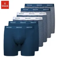 SNOCKS Boxershorts mit LÄNGEREM BEIN Blau 2XL