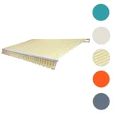 Alu-Markise T790, Gelenkarmmarkise Sonnenschutz 4x3m ~ Acryl Gelb/Weiß