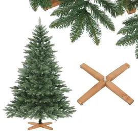 salcar Weihnachtsbaum 210 cm mit Holzständer, Pvc, Realistisch