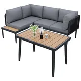 stilvora Gartenlounge Set 7-tlg. Grau