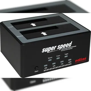 Roline 2.5" / 3.5" SATA HDD/SSD Docking Station, USB 3.2 Gen 1, HDD-Clone-Funktion