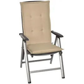 Beautissu Hochlehner Auflage 120 x 50 x 6 cm beige 6-tlg.