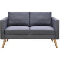 vidaXL Sofa Set 2-Sitzer und 3-Sitzer Stoff Dunkelgrau