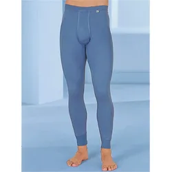 Lange Unterhose KUMPF, Herren, Gr. 7, blau (stahlblau), 100% Baumwolle, Unterhosen