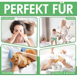 welldora Premium Milbenbezug Matratzen 180 x 200 cm Weiß