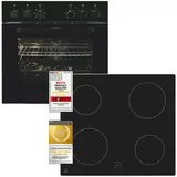 GGV Exquisit Exquisit Elektro-Herd-Set »EHE256-U-020 schwarz schwarz