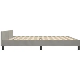 vidaXL Bettgestell 200 x 200 cm Hellgrau