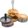 GEFU Burgerpresse 3-tlg. Aluminium, Edelstahl, silberfarben