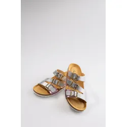 Pantolette ANISTON SHOES, Damen, Gr. 36, silber, rose, metallic, Lederimitat, metallic, modisch, Schuhe, Sommerschuh, Strandschuh, Urlaubschuh, Metallic - NEUE KOLLEKTION