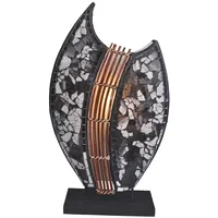 Woru Deko-Leuchte PIA oval, Natur-Material, Höhe ca. 40 cm,
